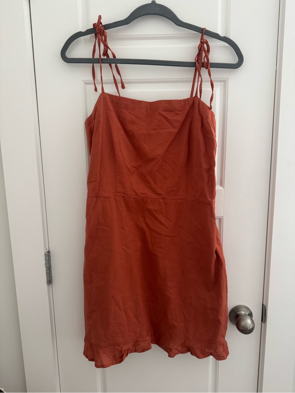 Abercrombie & Fitch Rust Tie-Strap Mini Dress